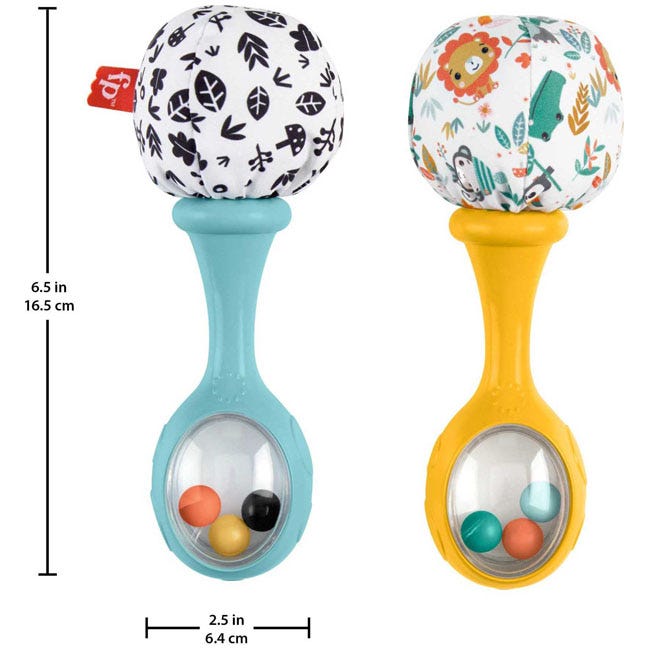 FISHER PRICE BABY NEWBORN TOYS RATTLE N ROCK MARACA