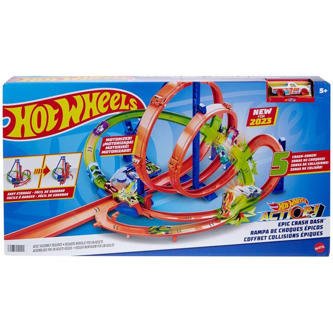 HOTWHEELS EPIC CRASH DASH TRACK SET