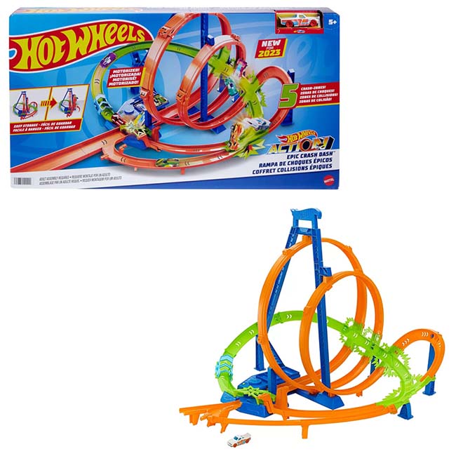 HOTWHEELS EPIC CRASH DASH TRACK SET