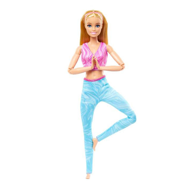 BARBIE YOGA MADE TO MOVE DOLL BLONDE