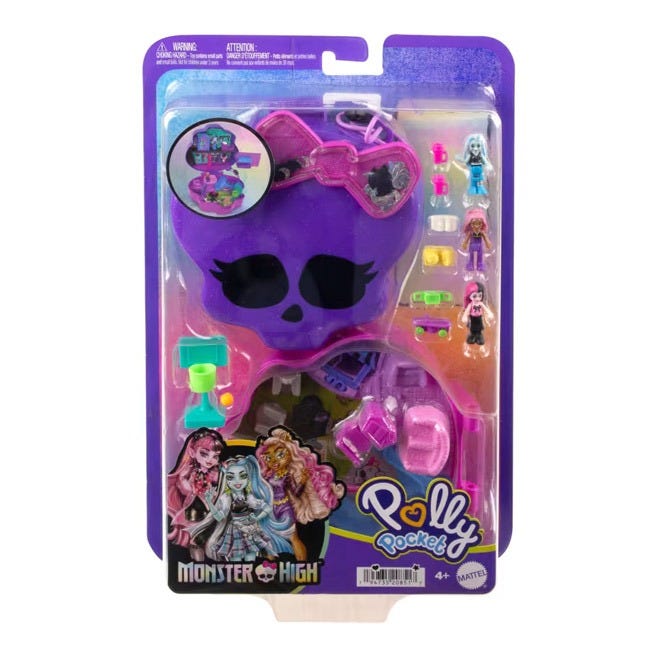 POLLY POCKET MONSTER HIGH COMPACT WITH DOLLS PLAYSET