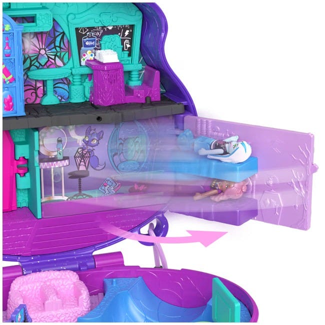 POLLY POCKET MONSTER HIGH COMPACT WITH DOLLS PLAYSET