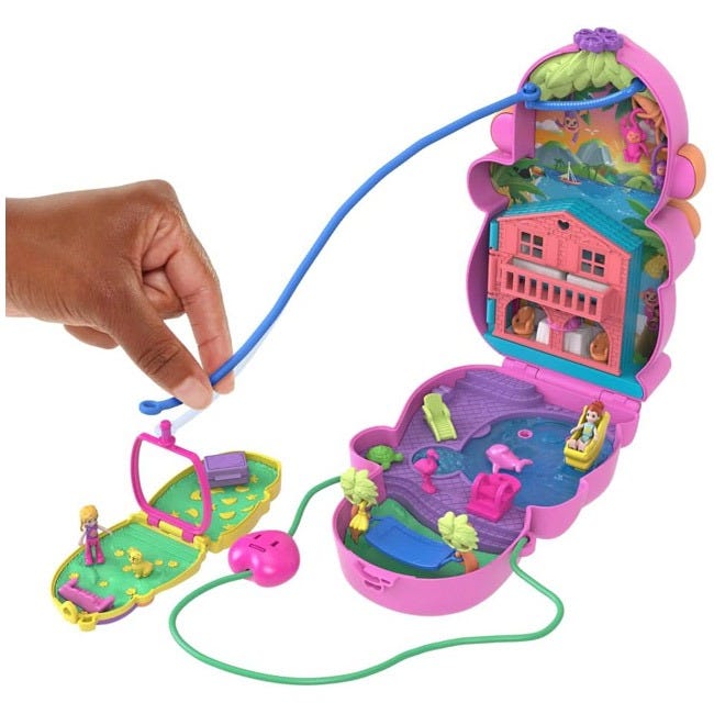POLLY POCKET LARGE WEARABLE COMPACT PURSE - MOMMA MONKEY