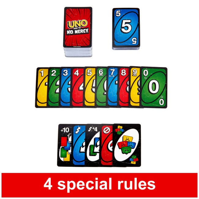 MATTEL UNO - SHOW EM NO MERCY CARD GAME