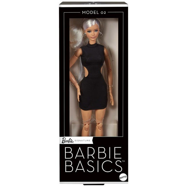 BARBIE BLONDE HAIR IN BLACK DRESS AND BOOTS SIGNATURE DOLL