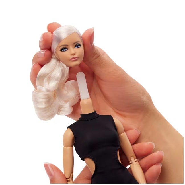 BARBIE BLONDE HAIR IN BLACK DRESS AND BOOTS SIGNATURE DOLL