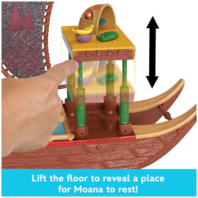 DISNEY PRINCESS MOANA 2 MOANA ADVENTURE CANOE PLAYSET