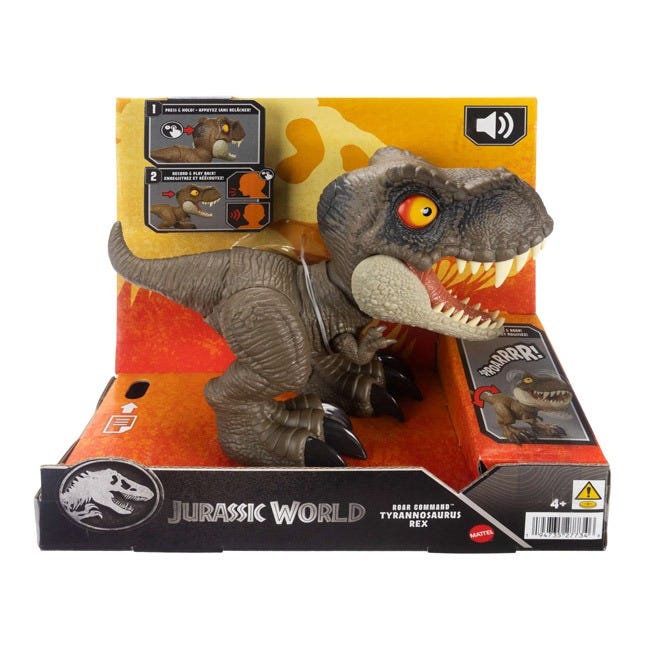 JURASSIC WORLD ROAR COMMAND TYRANNOSAURUS REX DINOSAUR FIGUR