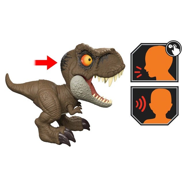 JURASSIC WORLD ROAR COMMAND TYRANNOSAURUS REX DINOSAUR FIGUR