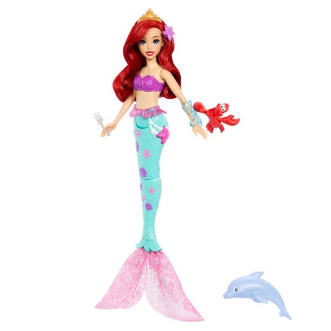 DISNEY PRINCESS ARIEL WITH OCEAN ANIMAL FRIENDS FASHION DOLL