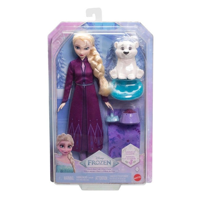 DISNEY FROZEN ELSA AND BEAR CUB FASHION DOLL
