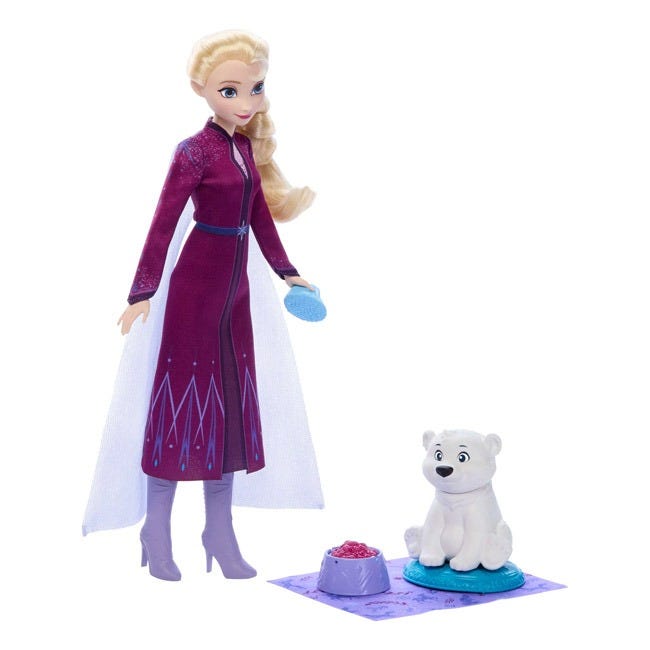 DISNEY FROZEN ELSA AND BEAR CUB FASHION DOLL