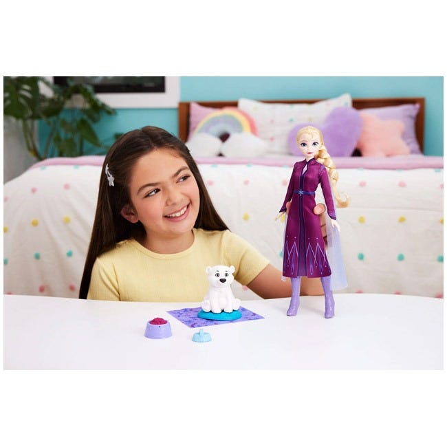 DISNEY FROZEN ELSA AND BEAR CUB FASHION DOLL