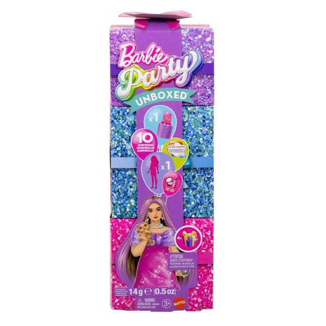 BARBIE PARTY UNBOXED DOLL AND ACCESSORIES - PINK