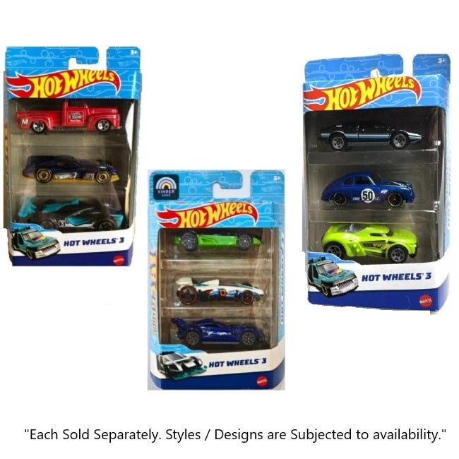 HOT WHEELS BASIC 3 CARS PACK