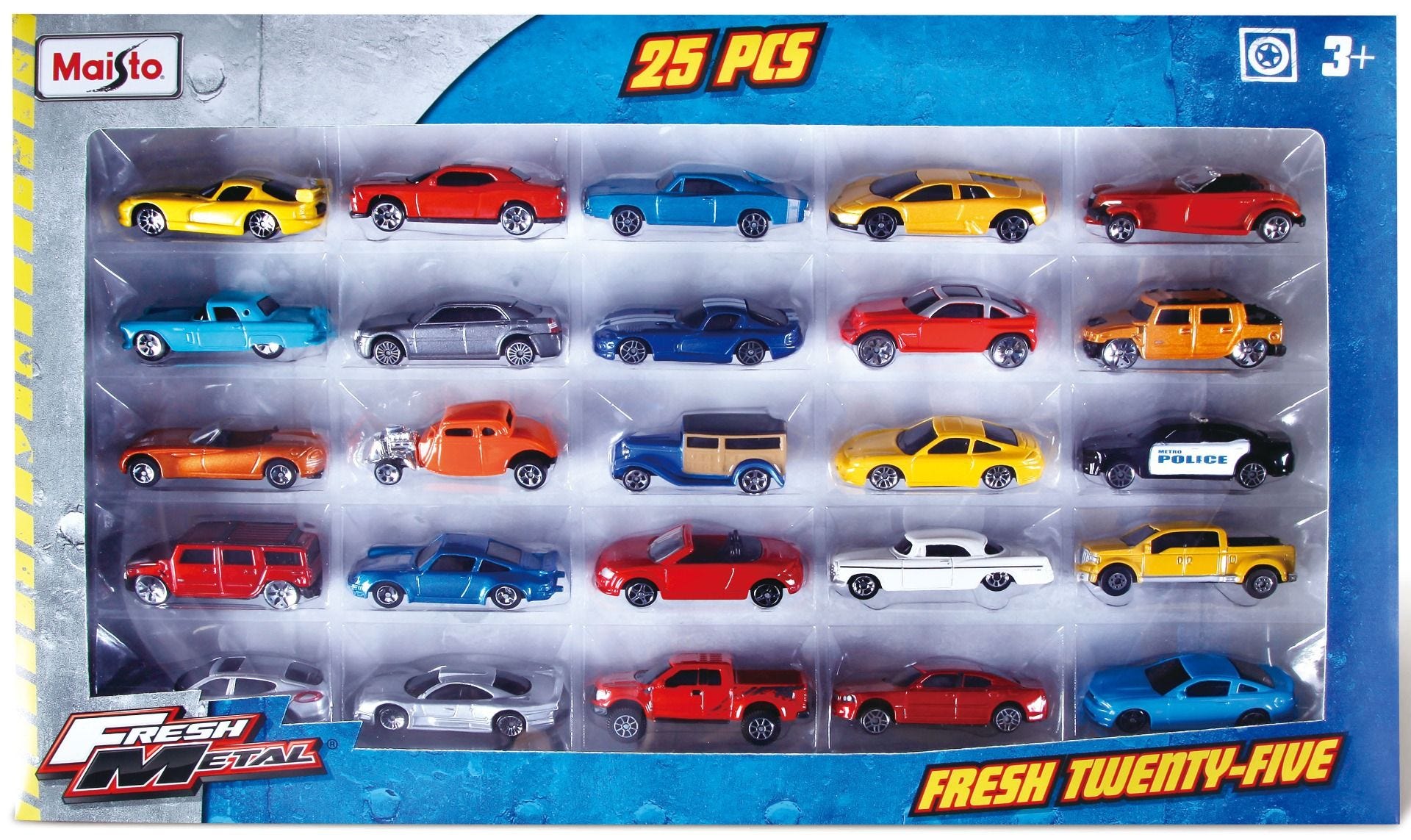 MAISTO FRESH METAL VEHICLE 25 PACK SET