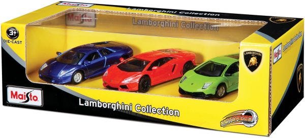 MAISTO FRESH METAL POWER RACER LAMBORGHINI 3 PACK SET