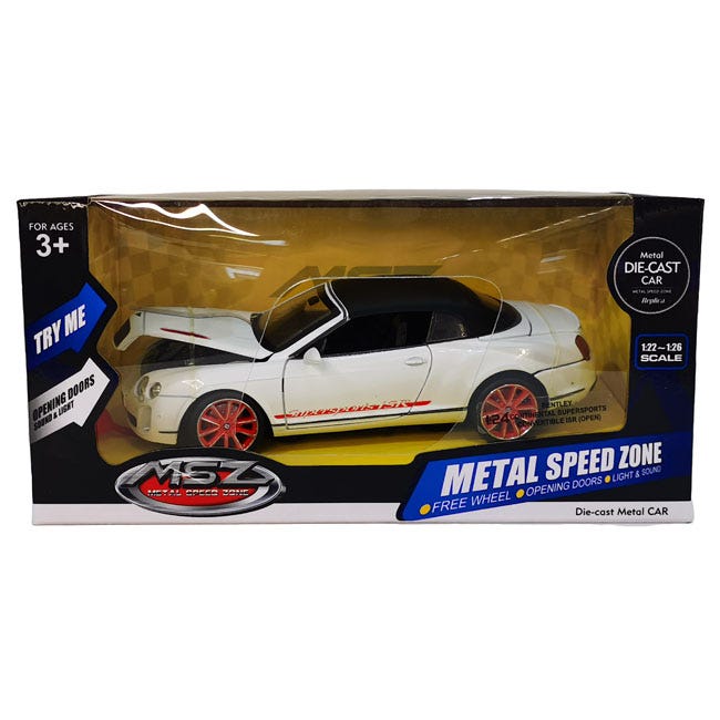 METAL SPEED ZONE 1:24 BENTLEY CONTINENTAL SUPERSPORTS CAR