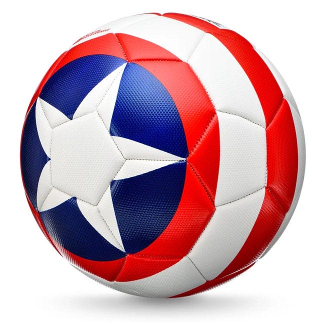 MARVEL CAPTAIN AMERICA STRIPES FOOTBALL