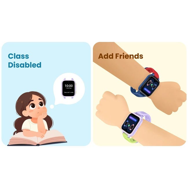 LAGENIO 4G KIDS WATCH SLIMMEST DESIGN 13MM PURPLE