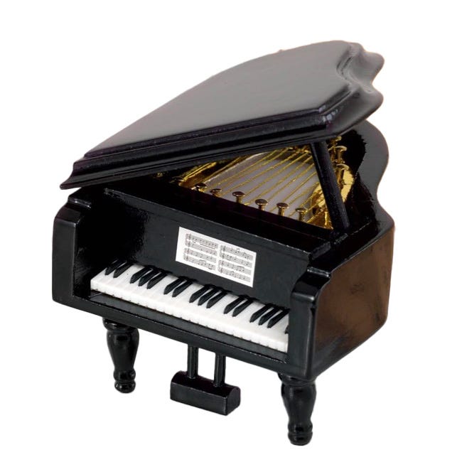 MUSICBOXWORLD SMALL WOODEN PIANO