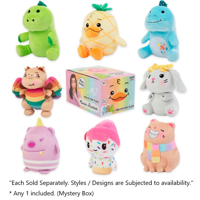 Moriah Elizabeth Color Splash S1 Mini Mystery Plush featuring colorful soft plush design in blind box style, collectible surprise character toy for kids and fans, perfect for cuddling, display, and unboxing excitement.
