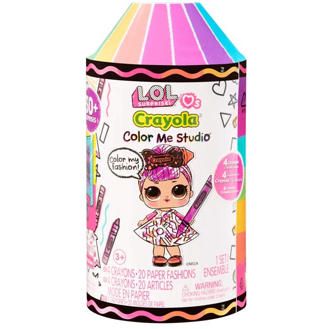 LOL SURPRISE LOVES CRAYOLA COLOR ME STUDIO