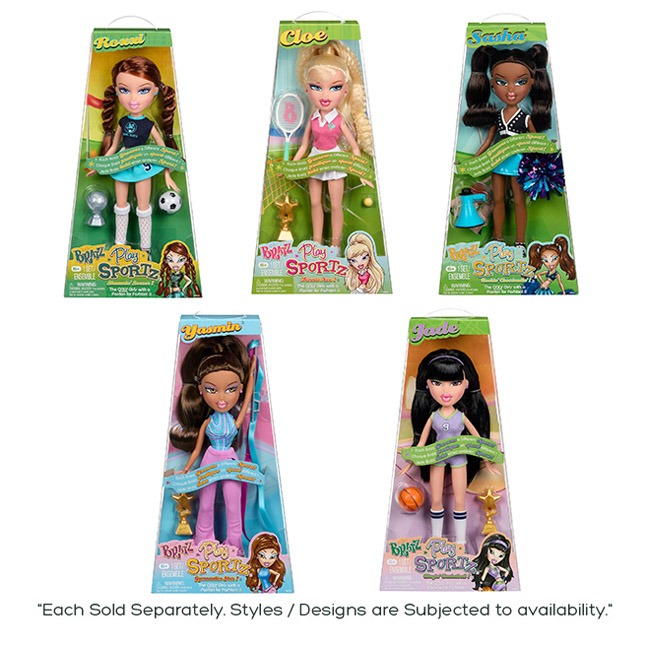 BRATZ Play Sportz Doll Assorted featuring fashionable sports-themed dolls with athletic outfits and accessories, designed for imaginative play, creative storytelling, doll collecting, and active lifestyle-inspired adventures.
