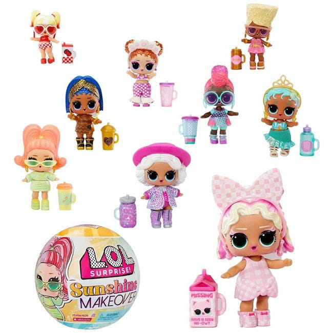 LOL SURPRISE SUNSHINE MAKEOVER WITH 8 SURPRISES