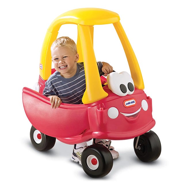 LITTLE TIKES COZY COUPE - CLASSIC ORIGINAL RED & YELLOW