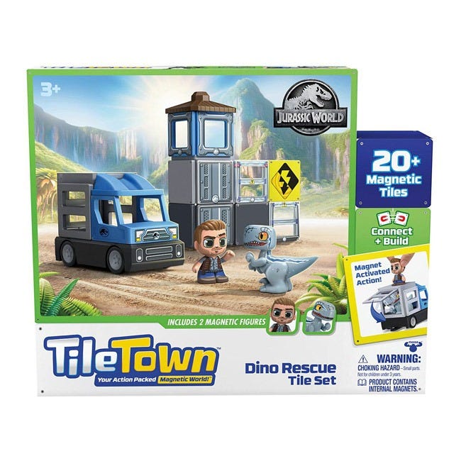 TILE TOWN JURASSIC WORLD DINO RESCUE TILE SET