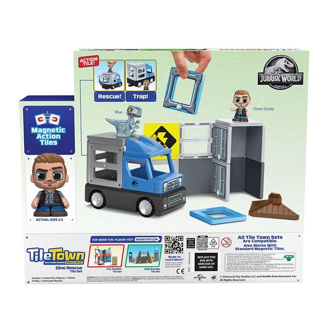 TILE TOWN JURASSIC WORLD DINO RESCUE TILE SET