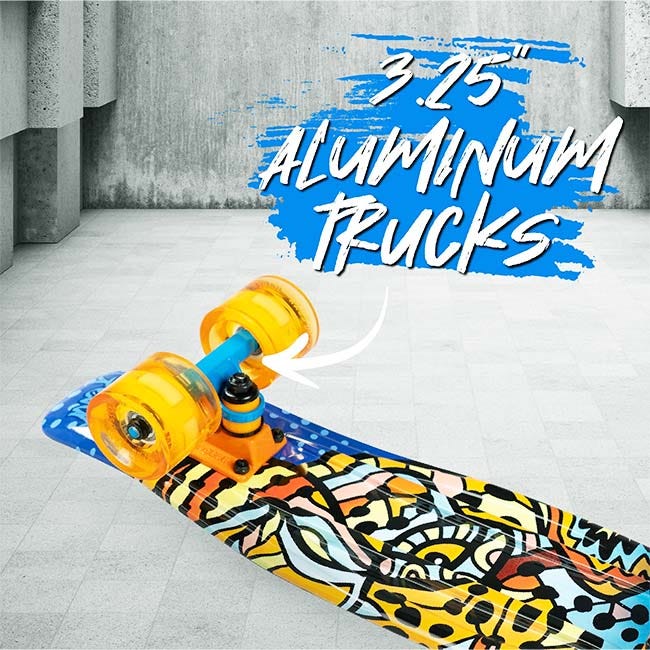 MADD GEAR 22-INCH SAHARA RETRO WITH LIGHT UP WHEELS SKATEBOA