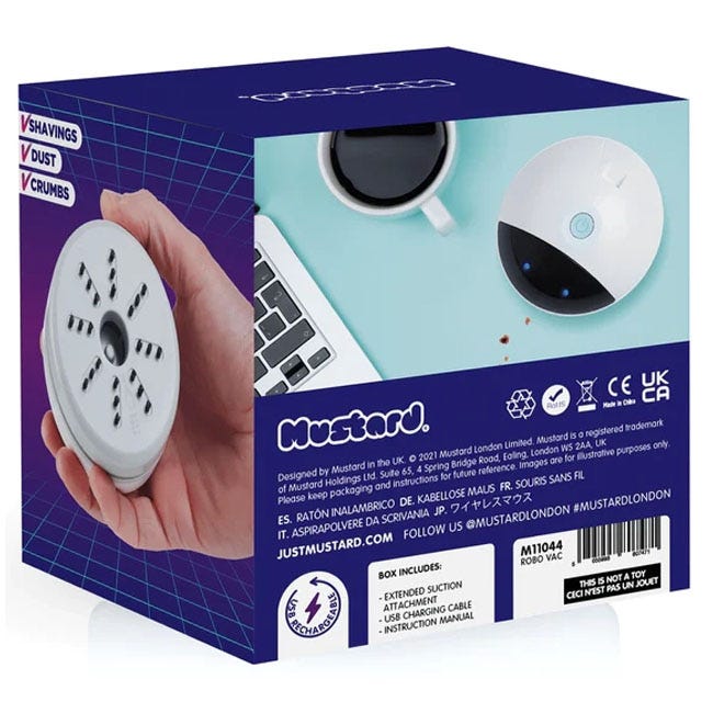 MUSTARD RECHARGABLE MINI DESKTOP VACUUM