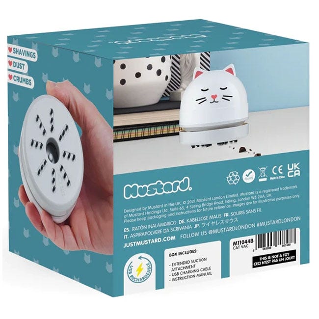 MUSTARD MINI DESK VACUUM RECHARGEABLE