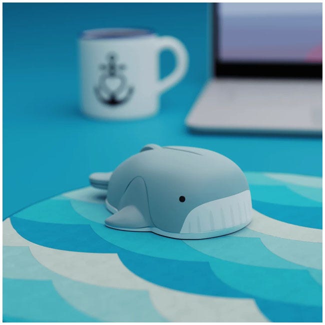 MUSTARD WIRELESS MOBY THE WHALE MOUSE