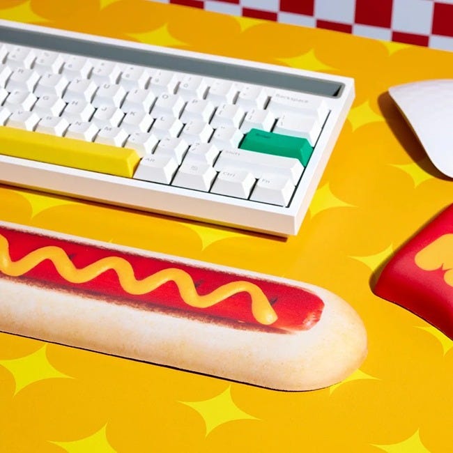 MUSTARD HOT DOG KEYBOARD REST