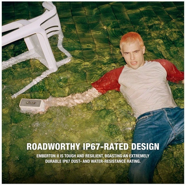 MARSHALL EMBERTON II PORTABLE SPEAKER CREAM 1006787