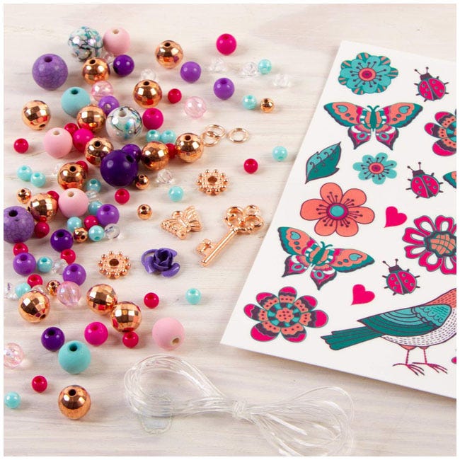 MAKE IT REAL BEDAZZLED CHARM BRACELETS KIT BLOOMING