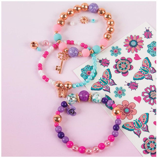 MAKE IT REAL BEDAZZLED CHARM BRACELETS KIT BLOOMING
