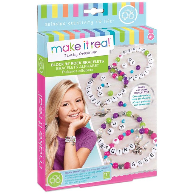 MAKE IT REAL BLOCK AND ROCK CHARM BRACELETS