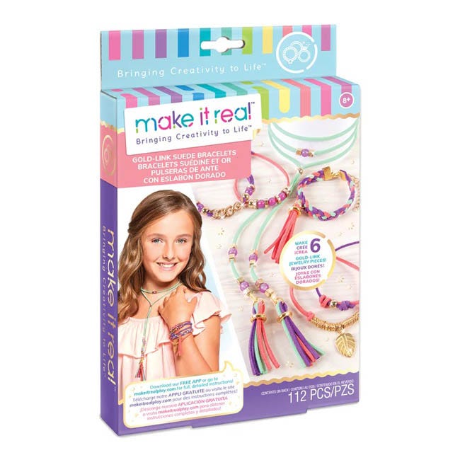 MAKE IT REAL GOLD LINK SUEDE BRACELETS KIT