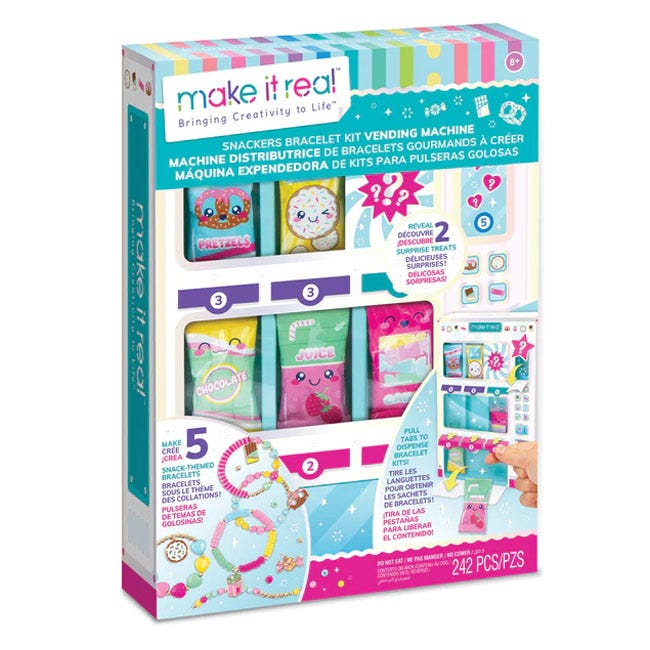 MAKE IT REAL SNACKERS BRACELET KIT VENDING MACHINE