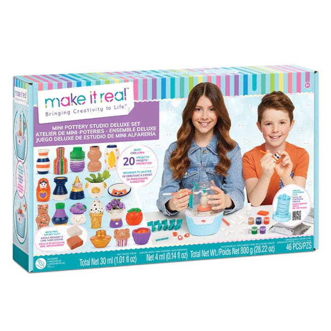 MAKE IT REAL MINI POTTERY STUDIO DELUXE SET