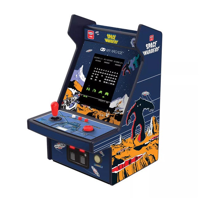 MY ARCADE MICRO PLAYER 6.7IN SPACE INVADERS RETRO ARCADE BLU