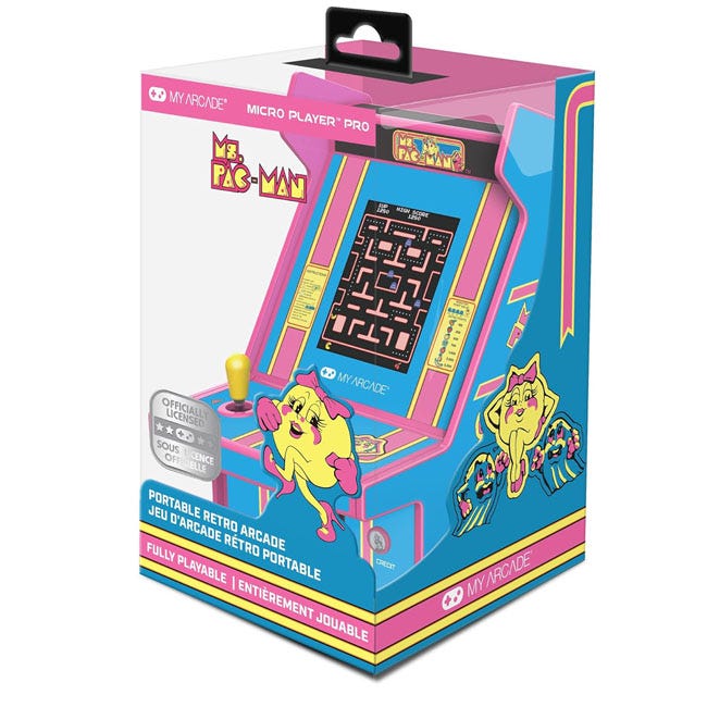 MY ARCADE MICRO PLAYER 6.7IN MS.PACMAN  RETRO ARCADE PNK/BLU