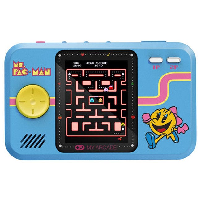 MY ARCADE POCKET PLAYER MS.PACMAN GAMING SYSTEM PNK/BLU