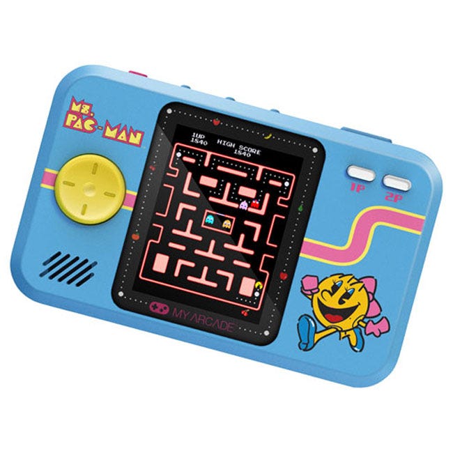 MY ARCADE POCKET PLAYER MS.PACMAN GAMING SYSTEM PNK/BLU