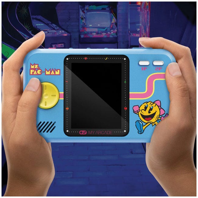 MY ARCADE POCKET PLAYER MS.PACMAN GAMING SYSTEM PNK/BLU