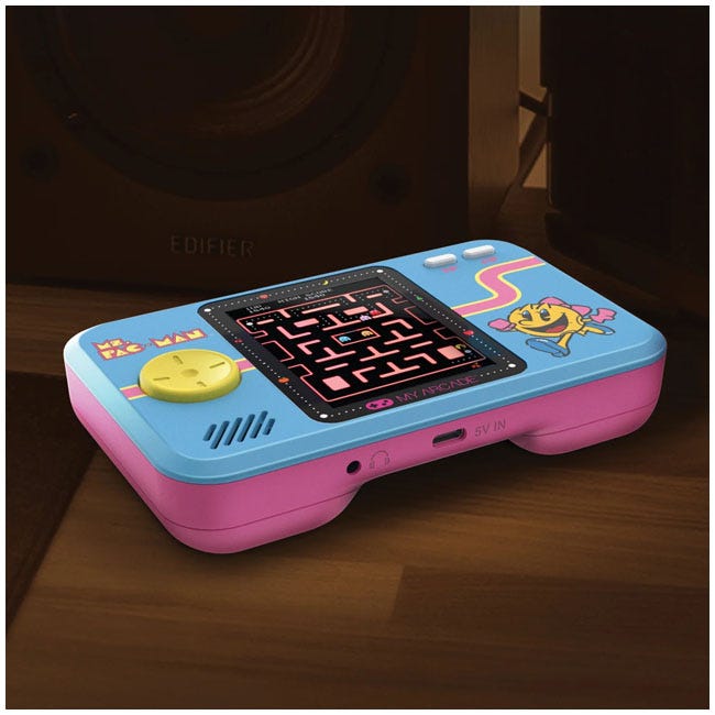 MY ARCADE POCKET PLAYER MS.PACMAN GAMING SYSTEM PNK/BLU